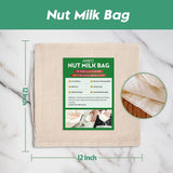 AUSETT Nutmilk Bags, 2 Pack 12inx12in